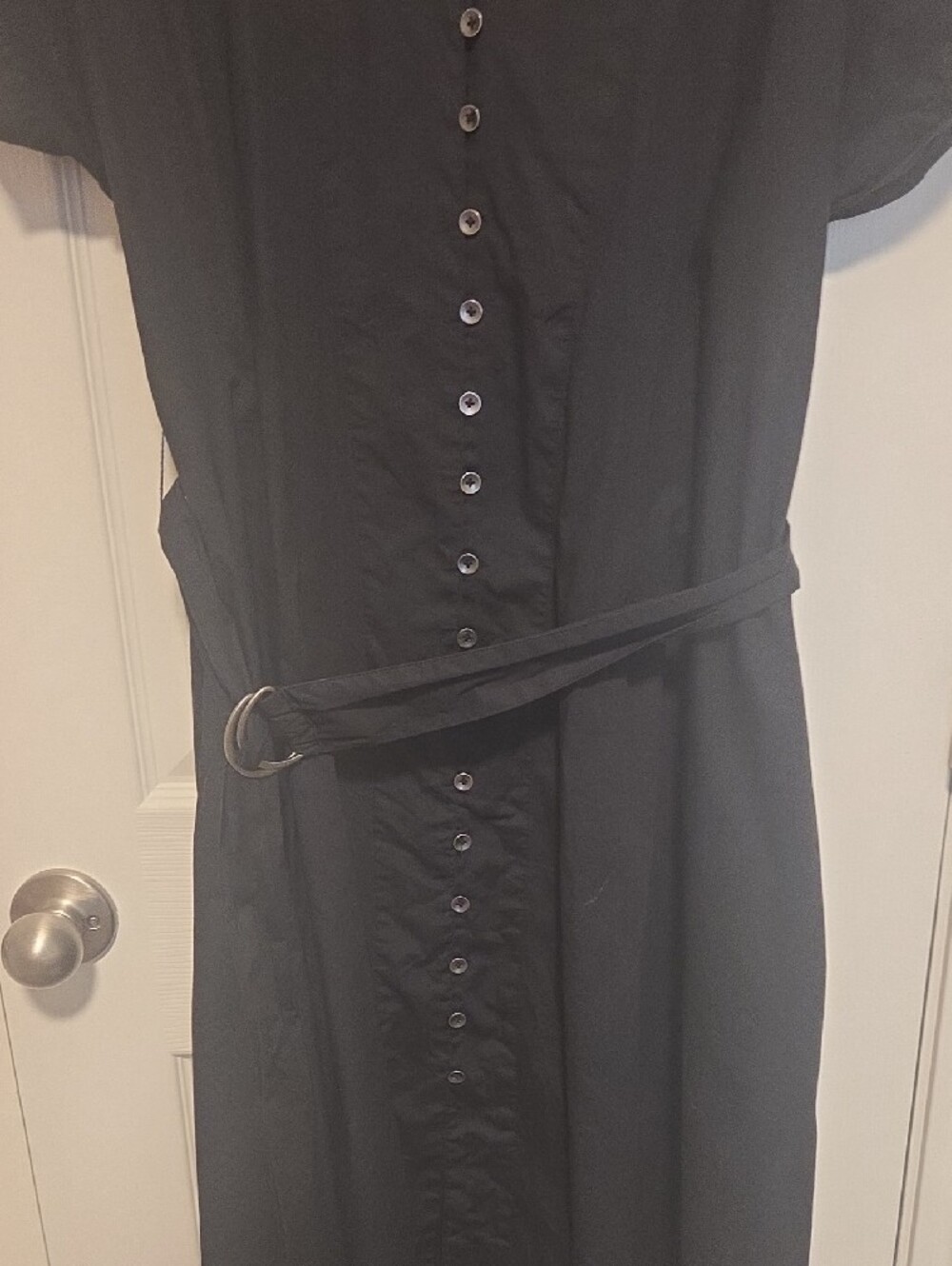 Universal Standard Black Button-Front Shirt Midi Dress - Picture 3 of 3